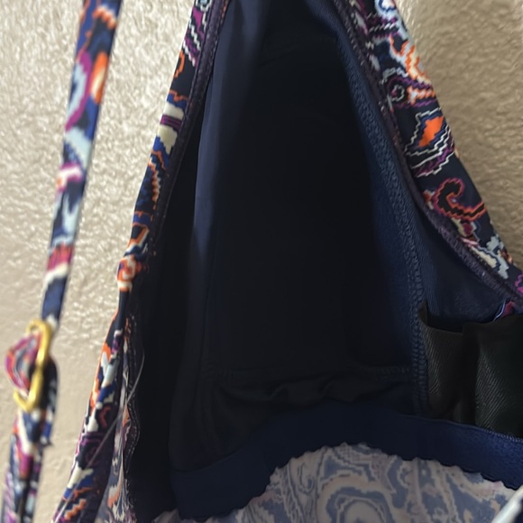 Lands End Swim Women’s One Piece Swim Dress Paisley Navy 6 - Picture 6 of 7